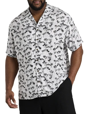 Tropical Print Sport Shirt