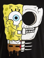 SpongeBob Half Skull Graphic Tee