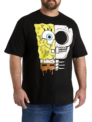 SpongeBob Half Skull Graphic Tee