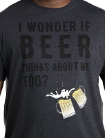 "I Wonder If Beer Thinks About Me Too" Graphic Tee