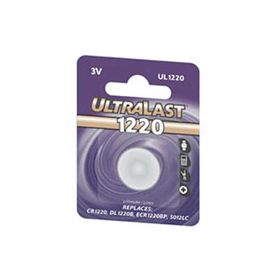 Ultralast UL-1220 Replacement Battery for CR1220/5012LC - OPEN BOX UL1220 | Electronic Express