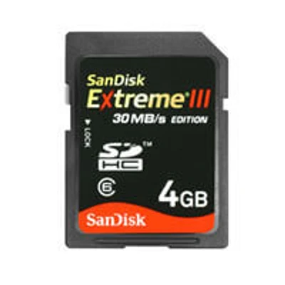 SanDisk SDSDX3004 4GB Extreme III SD Memory Card - OPEN BOX | Electronic Express