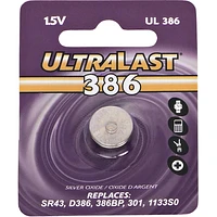 Ultralast UL386 1.5V Watch Battery - OPEN BOX | Electronic Express