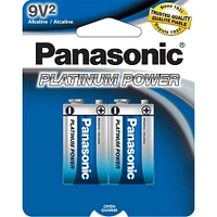 Panasonic 6LF22XP/2B Platinum Power 9V Alkaline Batteries | Electronic Express