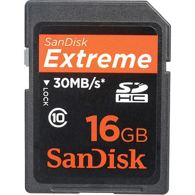 SanDisk SDSDX3-016G-A31 Extreme® 16GB SDHC Cards SDSDX3016GA | Electronic Express