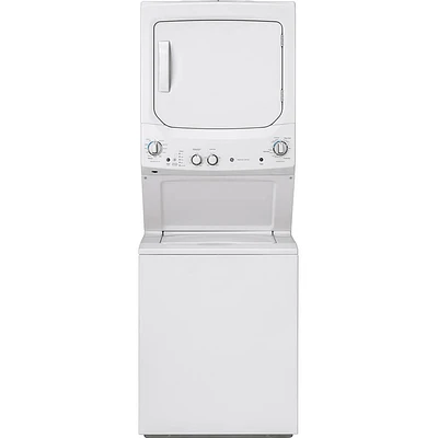 GE GUV27ESSMWW 27 inch Stacked Washer and Dryer | Electronic Express