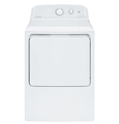 Hotpoint 6.2 Cu. Ft. White Gas Dryer | Electronic Express