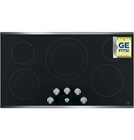 GE JP3536SJSS 36 inch Stainless Electric Cooktop | Electronic Express