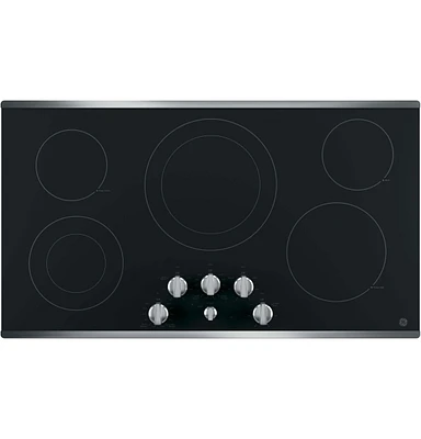 GE JP3536SJSS 36 inch Stainless Electric Cooktop | Electronic Express