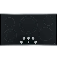 GE JP3536SJSS 36 inch Stainless Electric Cooktop | Electronic Express