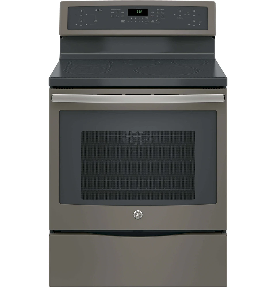 GE Profile PHB920EJES 5.3 Cu. Ft. Slate Free-Standing Convection Range with Induction | Electronic Express