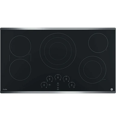 GE Profile PP9036SJSS Stainless Steel Profile Series 36 in. Built-In Touch Control Cooktop - OPEN BOX | Electronic Express