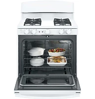 GE 5.0 Cu. Ft. White Free-Standing Gas Range | Electronic Express