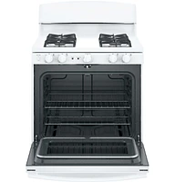 GE 5.0 Cu. Ft. White Free-Standing Gas Range | Electronic Express