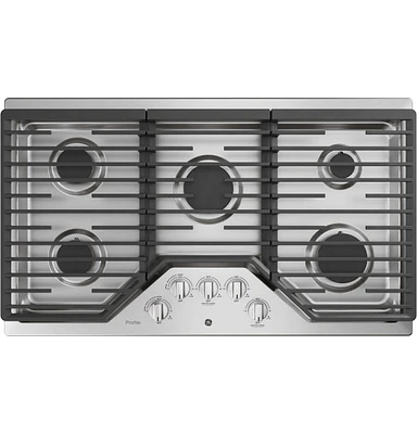 GE PGP7036SLSS 36 Inch 5 Burner Gas Cooktop | Electronic Express