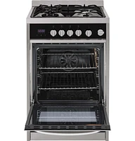 Haier HCR2250AGS Stainless 24 in. 2.0 Cu. Ft. Gas Free-Standing Range | Electronic Express