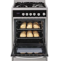Haier HCR2250AGS Stainless 24 in. 2.0 Cu. Ft. Gas Free-Standing Range | Electronic Express
