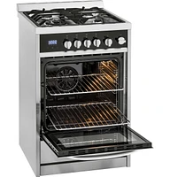 Haier HCR2250AGS Stainless 24 in. 2.0 Cu. Ft. Gas Free-Standing Range | Electronic Express