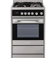 Haier HCR2250AGS Stainless 24 in. 2.0 Cu. Ft. Gas Free-Standing Range | Electronic Express