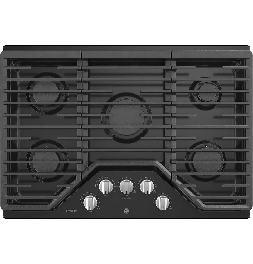 GE PGP7030DLBB 30 Inch 5 Burner Gas Cooktop | Electronic Express