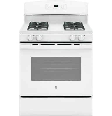 GE JGB635DEKWW 5.0 Cu. Ft. White Free-Standing Gas Range | Electronic Express