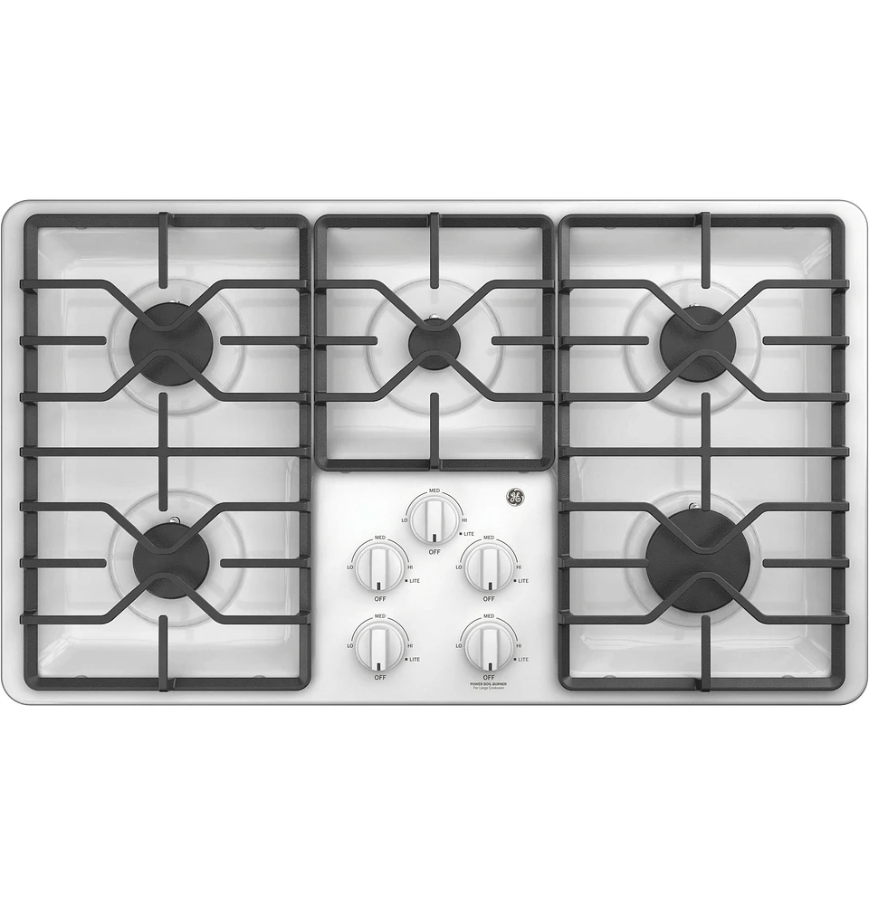 GE JGP3036DLWW 36 Inch 5 Burner Gas Cooktop | Electronic Express