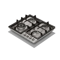 Haier HCC2230AGS 24 in. Stainless 4 Burner Gas Cooktop | Electronic Express