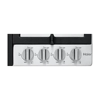Haier HCC2230AGS 24 in. Stainless 4 Burner Gas Cooktop | Electronic Express