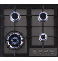 Haier HCC2230AGS 24 in. Stainless 4 Burner Gas Cooktop | Electronic Express