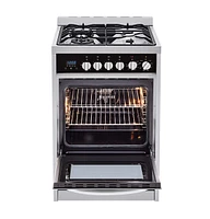 Haier HCR2250ADS Stainless 24 in. 2.0 Cu. Ft. Dual-Fuel Free-Standing Range | Electronic Express