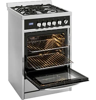 Haier HCR2250ADS Stainless 24 in. 2.0 Cu. Ft. Dual-Fuel Free-Standing Range | Electronic Express