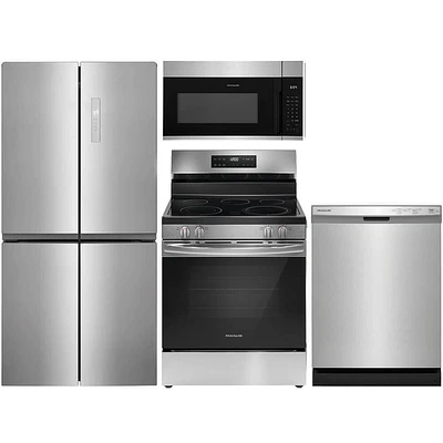 Frigidaire 4 Pc. Stainless 4-Door Kitchen Package | Electronic Express