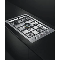 Fisher & Paykel Series 9 36 inch Stainless Steel 5 Burner Gas Cooktop | Electronic Express