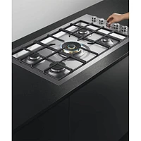 Fisher & Paykel Series 9 36 inch Stainless Steel 5 Burner Gas Cooktop | Electronic Express