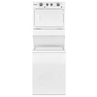 Whirlpool WET4027HW 3.5 Cu. Ft. White Electric Washer/Dryer Stacked Laundry Center | Electronic Express