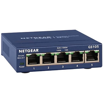 Netgear GS105NA ProSAFE 5-Port Gigabit Ethernet Switch | Electronic Express