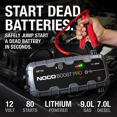 Noco GB150 Boost PRO 3000A UltraSafe Lithium Jump Starter | Electronic Express