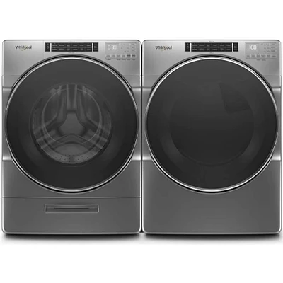 Chrome Shadow Front Load Washer/Dryer Pair | Electronic Express