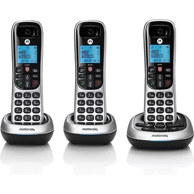 Motorola CD4013 Cordless Telephone - 3 Handsets | Electronic Express