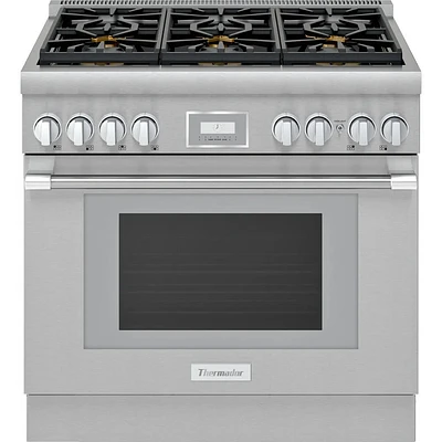 Thermador PRG366WH 5.1 Cu.Ft. Stainless Smart Gas Range | Electronic Express