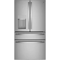 G.E. Profile PVD28BYNFS 27.6 Cu.Ft. Stainless French Door Smart Refrigerator | Electronic Express