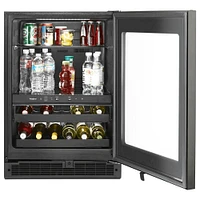 Whirlpool 24 inch Black Stainless Undercounter Beverage Center | Electronic Express
