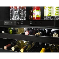 Whirlpool 24 inch Black Stainless Undercounter Beverage Center | Electronic Express