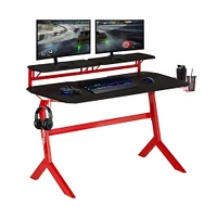 RTA RTATS201RED Techni Sport Stryker Gaming Desk - Red | Electronic Express