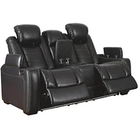 Ashley 3700318 Party Time Power Reclining Loveseat with Console | Electronic Express