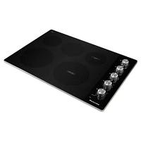 KitchenAid KCES550HSS 30 inch Stainless 5 Element Electric Cooktop | Electronic Express