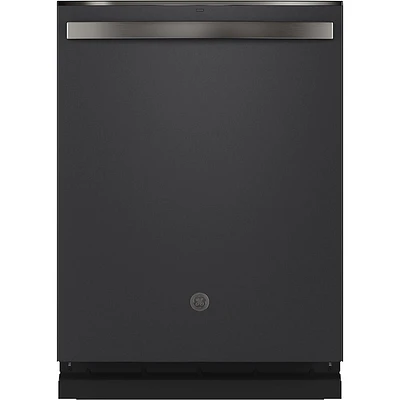 GE 46 dBA Black Slate Top Control Built-In Dishwasher  | Electronic Express