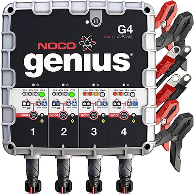 Noco G4 4.4 Amp 4-Bank Battery Charger and Maintainer | Electronic Express