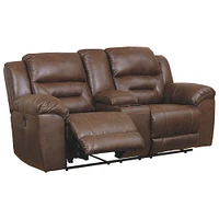 Ashley 3990496 Stoneland Power Reclining Loveseat - Chocolate | Electronic Express