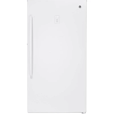 GE FUF17SMRWW 17.3 Cu.Ft. White Upright Freezer | Electronic Express